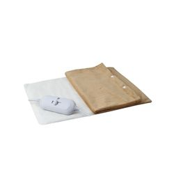 Almohadilla eléctrica con funda, 100W de potencia, para aliviar dolores musculares y calentar áreas específicas del cuerpo.