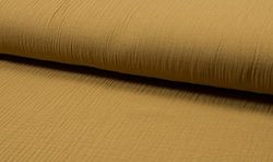 Bambino Double Gauze Muslin Fabric Material Caramel, 1Mtr - 140cm x 100cm