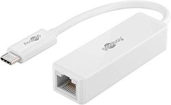 Goobay 66255 Adattatore da USB-C a RJ45, Bianco