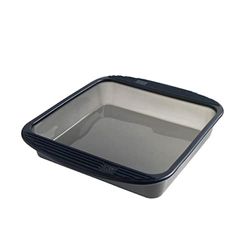 Mastrad Fyrkantig bakform, ugnsform – silikon, non-stick, diskmaskinssäker, 23 x 22,8 cm, grå – F40214