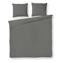 Papillon Pom Fundas nórdicas Gris, Algodón Percal, 140 x 200/220 cm