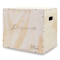 ProsourceFit Unisex's 3-in-1 houten pyometrische springdoos, beige, 30 20 x 24 inch
