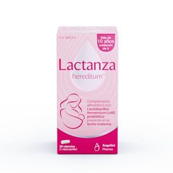 Lactanza Hereditum® - Complemento Alimenticio a base de Lactobacillus Fermentum LC40 – Probiótico presente en la leche materna - Especialmente dirigido a mujeres en periodos de lactancia - 28 Cápsulas