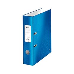Leitz - 10050036 - Classeur à levier en carton - Format A4 - 600 feuilles - Etiquette 110 mm - Lot de 1 - Bleu