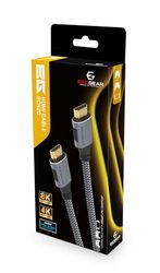 EgoGear - HDMI 2.1 8K UHD SCH20 kabel met Ethernet grijs en zwart