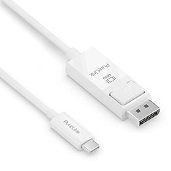 PureLink USB-C till DisplayPort-kabel, 4K Ultra HD 60 Hz, guldpläterade kontakter, 2,00 m, vit