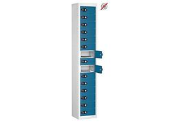 15 Door Tablet Storage Locker, Blue, Combination Lock