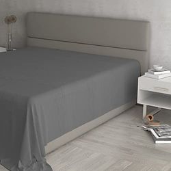 Bedlaken "Max Color" 100% katoen, donkergrijs, tweepersoonsbed Maxy