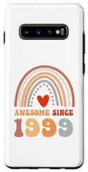 Carcasa para Galaxy S10+ Awesome Since 1999 25th Birthday Boho Rainbow 25 Years Old