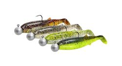 Savage Gear Cannibal Shad Mix - leurres en Forme de Queue d'alose pour perches, brochets, truites - Parfum Actif aux UV, kit pour pêcheur en Eau Douce et en Eau salée Clear Water Mix 6.8 cm