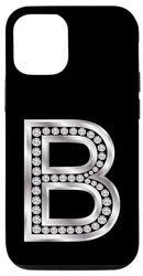 Custodia per iPhone 12/12 Pro Cool B Alphabet Cute Initial Monogram Letter B Graphic