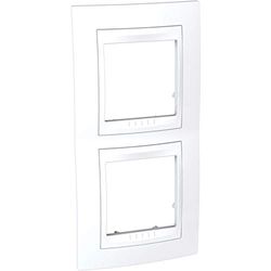 Schneider Elec ppm – PMU 24 18 – Cornice 2 moduli verticale bianco/bianco serie unica Plus