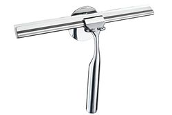 Maximex TurboFIX raclette de douche avec support mural acier inox fixer sans percer Brillant