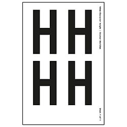 V Safety One Letter Sheet - H - 18mm Character Height - 300x200mm - Self Adhesive Vinyl