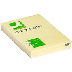 Q-Connect KF10501 - Bloc de notas adhesivas con 100 hojas, 50 x 70 mm, color amarillo