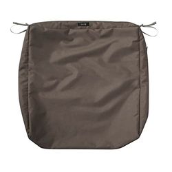 Klassiska tillbehör Ravenna fyrkantig uteplats sittdyna överdrag – hållbar utomhuskudde, mörk brungrå, 58 cm L x 58 cm B x 12,7 cm tjock