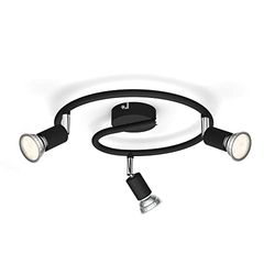 Limbali plate/spiral black 3x50W 230V