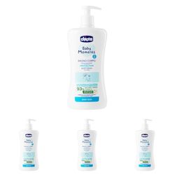 Chicco Baby Moments Bagno Corpo senza Lacrime, Bagnoschiuma Per Bambini, con Formula Naturale, Con Estratto di Calendula, Proprietà Emolienti, 0+ Mesi - 500 ml (Confezione da 4)