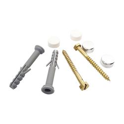 SOMATHERM FOR YOU - Set di 2 elementi di fissaggio per la toletta ciotola 8x60mm con cache per una finitura estetica o cromo panca