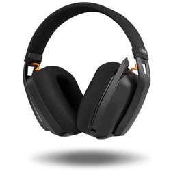 KROM KANJI Wireless Headphones, Bluetooth 5.3, 2.4GHz or USB Port, 40mm Speaker, Built-in Volume Control and Microphone, Adjustable and Lightweight Headband, Black