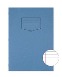Silvine Tough Shell A4 oefenboek, 80 pagina's 8 mm schijnsel en marge, donkerblauw gelamineerd omslag [Pack van 50]