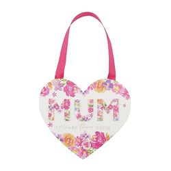 The Leonardo Collection Jennifer Rose Gallery Mum Heart Plaque For Home Decor & Gift | Wooden and Acrylic Plaques For Home and Office | Ideal Signs & Plaque Birthday Gifts For Women & Mom