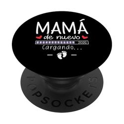 Mamá Por Segunda Vez 2026 - Anuncio Embarazo Bebé Sorpresa PopSockets PopGrip Adhesivo