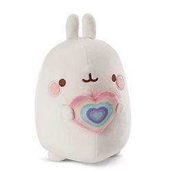 Knuffel Molang met Een Regenbooghart 12 cm I Lieve Sociale Media en Tv-Ster om te Knuffelen, Spelen En Liefhebben – 48223