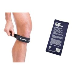 Mueller Jumpers Knee Strap (Black) with Koolpak Premium Reusable Ice Pack