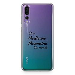 Zokko fodral Huawei P20 Pro "World's Best Godfather to World" - mjukt genomskinligt bläck svart