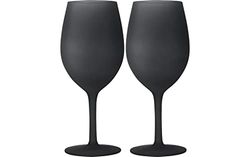 BRUNNER 0830184N.C1M 2Pcs Shatterproof Goblets Set, Wineglass Blacksatin, 60 Cl, Black
