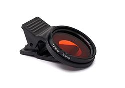 SYSTEM-S Filtro de Color Naranja 37 mm Lente Color con Clip para Smartphones en Negro