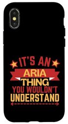 Regalo divertente con nome Aria Custodia per iPhone X/XS