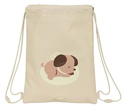 Safta M855d Sac à dos plat Junior, facile à nettoyer, sac à dos, idéal pour les enfants de différents âges, confortable et polyvalent, qualité et résistance, 26 x 1 x 34 Unisexe enfants (Pack de 1), beige, Estándar, Décontracté