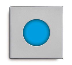 Daisalux lyra - Baliza lyra con z led azul difusor opal 23v cromo/cromada mate