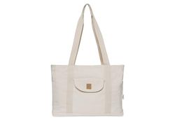Jollein Luiertas shopper - keperstof, natuurlijk - katoen - kinderwagentas - babytas multifunctioneel - lichtbeige