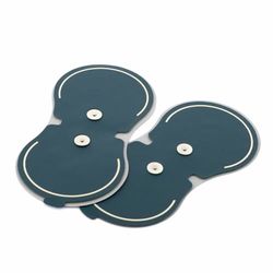 InnovaGoods - Zestaw 2 Samoprzylepnych Żelowych Plastrów do Masażera, Łatwa Aplikacja, Długotrwałe Użytkowanie 4-6 Miesięcy, Ergonomiczny Design, Czarne i Złote, Miękkość i Komfort Dotyku