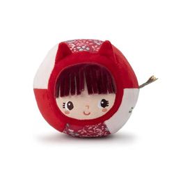 Lilliputiens - Pelota Caperucita Roja - Pelota de Actividades de Tela para bebés y niños pequeños - Estimulación sensorial con Sonidos y Texturas - Juego de Despertar y motricidad - Desde 6 Meses