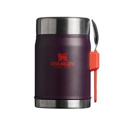 Stanley Classic Legendary Food Jar 0.4L Met Spork - Lunchbox Houdt 7 Uur Warm, Of Koud - Dubbelwandige Isolatie - Lekvrije Thermosbeker - BPA-Vrij - Plum
