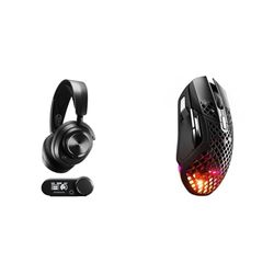 SteelSeries Arctis Nova Pro Wireless Xbox- Casque Gaming Multi-système - Haut-parleurs Hi-FI & Aerox 5 Wireless - Souris Gaming perforée RGB - Design Ultra-léger et étanche - 9 Bouton