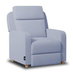 Nalui - Relaxstoel One Fabric (77 x 87 x 98 cm) met handmatige push-opening en versterkte structuur. Fauteuil voor de woonkamer, met stof bekleed met 160° helling, hemelsblauw