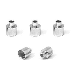 cyclingcolors Butée de Gaine Frein Vélo en Acier Galvanisé, 5,7mm x 10,9mm, Lot de 5 Argent