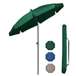 Sekey Parasol balkon, 200 cm, met beschermhoes, parasol, strand, voor balkon, tuin en terras, hellingshoek en hoogte verstelbaar, uv-bescherming tot UPF 50+ zonwering