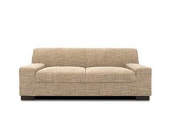 DOMO collection Sofá Norma, sofá de 2 plazas, 2 Cojines con Patas de Madera, 194 x 85 x 74 cm (Ancho x Profundidad x Alto), Tejido Estructural Beige