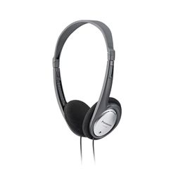 Panasonic HT030 Cuffie con Filo Ergonomiche e Pieghevoli, Suono Limpido, Ottime per Sport e Viaggi, Cavo da 1,2 m, Argento