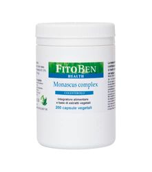 Fitoben - Monascus Complex 200 Integratore Alimentare Naturale Con Riso Rosso e Berberina 200 Cps