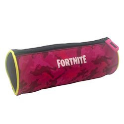 Fortnite Max Drift Pennenetui, gamer case, rond design, tas met 1 vak, binnenvoering en ritssluiting, 8 × 8 × 22 cm, ToyBags