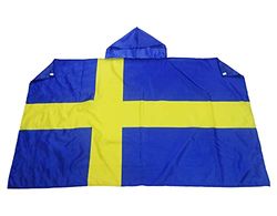 BANDIERA SVEZIA - BODY BANDIERA SVEDESE 90 x 150 cm per tifosi con maniche - AZ FLAG