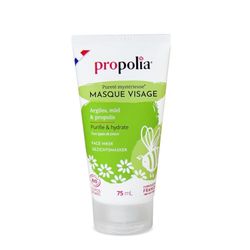 PROPOLIA - Bio - Masque visage - Purifie, apaise et hydrate - Tous types de peaux - Adolescents et adultes - Miel, Propolis et Argile - Fabriqué en France - 50 ml