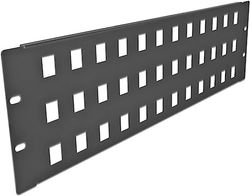 DELOCK 19" KEYSTONE PATCHPANEL 48 PORT 3 HE NEGRO